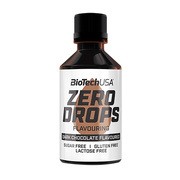 BioTech USA Zero drops, krople smakowe, smak gorzka czekolada, 50 ml