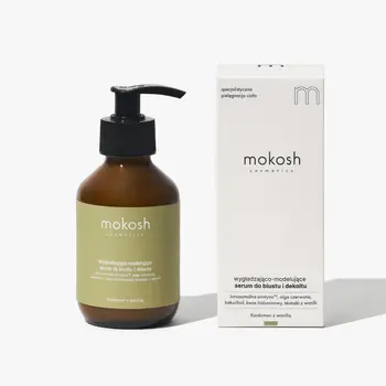 Mokosh, wygładzająco-modelujące serum do biustu i dekoltu, kardamon z wanilią, 140 ml