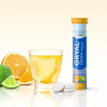 Oryal Fizzzy+ Senior, tabletki musujące, smak pomarańcza - baergamotka, 20 szt.