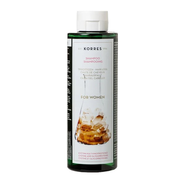 Korres Korres, szampon przeciw wypadaniu włosów z cystyną i glikoproteinami dla kobiet, 250 ml
