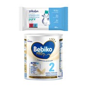 Zestaw, Bebiko PRO+ 2, mleko następne dla niemowląt, 700 g + Pikabu Baby Care, chusteczki nawilżane Pure, 60 szt. https://azcdn.doz.pl/image/d/product/28189987-scale-180x180.png