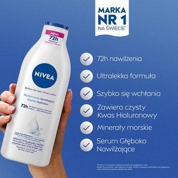 Nivea, błyskawicznie nawilżający balsam do ciała, 400 ml