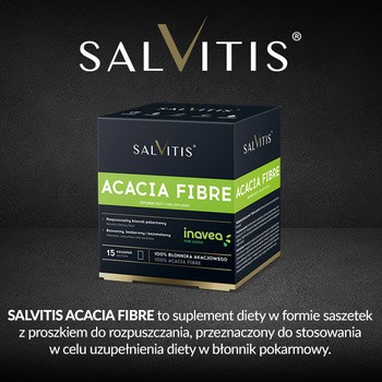 Salvitis Acacia Fibre (Błonnik akacjowy), saszetki z proszkiem, 15 szt.
