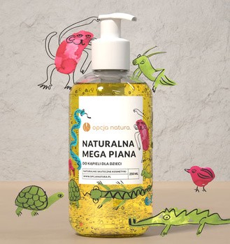Opcja Natura, Naturalna Mega Piana do kąpieli dla dzieci, 250 ml