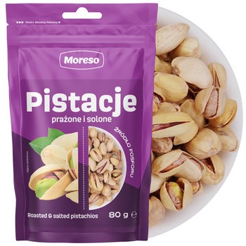 Moreso, pistacje prażone i solone, 80 g