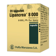 Lipancrea, kapsułki, 8000 j. lipazy, kapsułki, 20 szt.