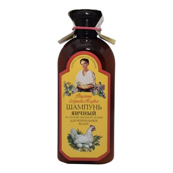 Receptury Babuszki Agafii, szampon jajeczny na bazie korzenia z mydlnicy lekarskiej, włosy normalne, 350 ml
