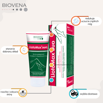 LiotoMax DUO, żel do pielęgnacji obolałych i zmęczonych nóg, 100 g