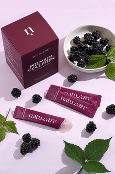 Natu Care Premium Collagen 5000 mg, saszetki z proszkiem, smak jeżyna, 30 szt.