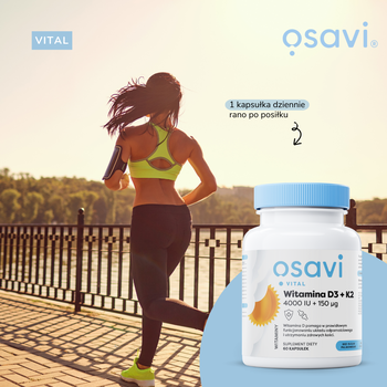 Osavi Witamina D3 + K2 4000IU + 150 μg, kapsułki, 120 szt.