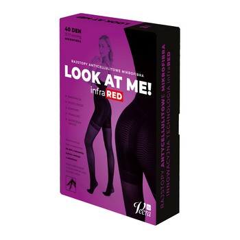 Look At Me! by Veera, antycellulitowe rajstopy z microfibrą, kolor czarny, rozmiar XXL, 1 szt.