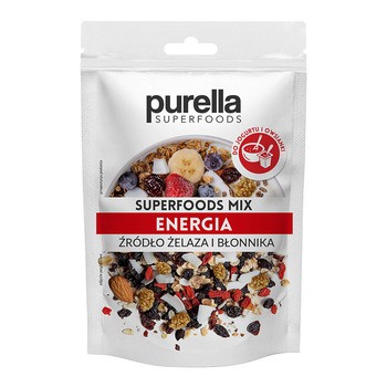 Purella Superfoods Mix Energia, mieszanka do jogurtów, owsianek, 80 g