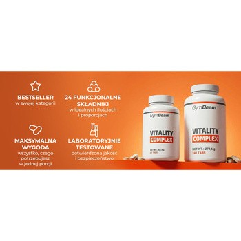 GymBeam Vitality Complex, tabletki, 60 szt.