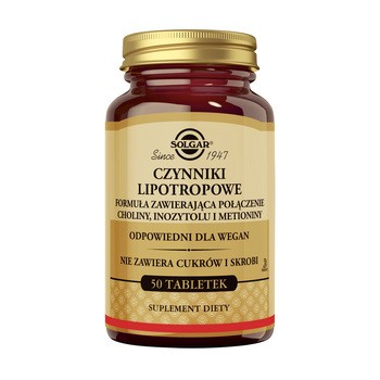 Solgar Czynniki Lipotropowe, tabletki, 50 szt.