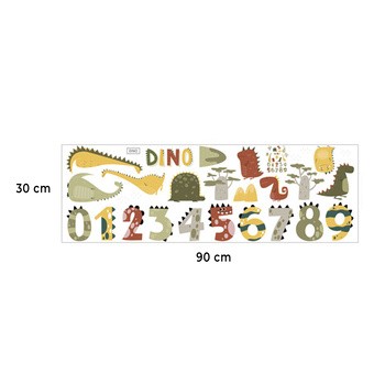 Sipo, Naklejki na ścianę dla dzieci, Cyfry Dino, 1 szt.