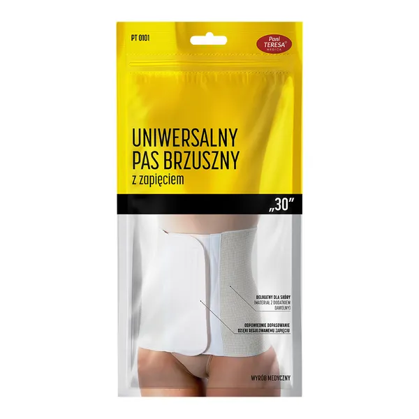 Uniwersalny pas brzuszny rozmiar L szerokość 30 cm [Pani Teresa]