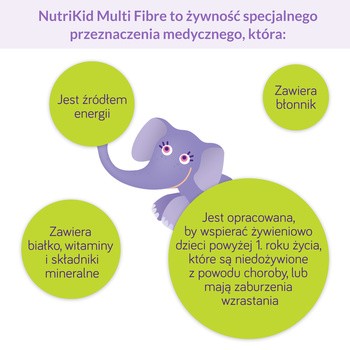 NutriKid Multi Fibre, smak czekoladowy, płyn, 200 ml