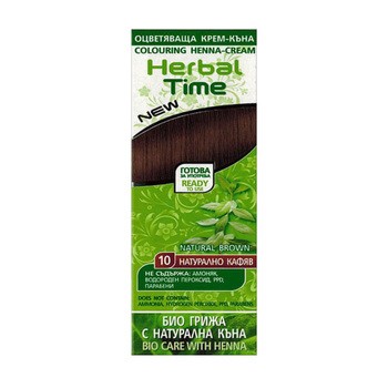Herbal Time, naturalna henna do włosów, nr 10 naturalny brąz, 75 ml