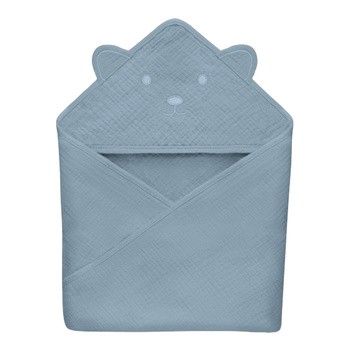Lionelo, Muślinowy ręcznik kąpielowy, grey sky, 1 szt.