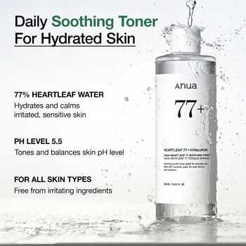 Anua, Heartleaf 77% Toner, łagodzący tonik do twarzy, 250 ml