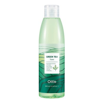 Ottie  Green Tea Toner, rewitalizujący tonik do twarzy z zieloną herbatą, 200 ml