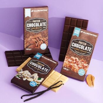 Allnutrition Nutlove Protein Chocolate Crispy Berries, biała czekolada z dodatkiem liofilizowanych jagód i truskawek, 100 g