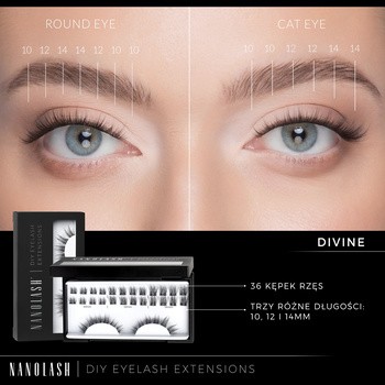 Nanolash DIY Eyelash Extensions Starter Kit, zestaw startowy do aplikacji sztucznych rzęs, Divine, 1 szt.