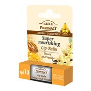 Green Pharmacy, balsam do ust, intensywnie odżywczy, miód i wanilia, SPF 10, 3,6 g 
