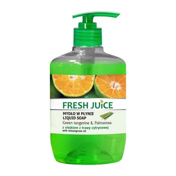 Fresh Juice, kremowe mydło w płynie, green tangerine & palmarosa z olejkiem z trawy cytrynowej, 460 ml
