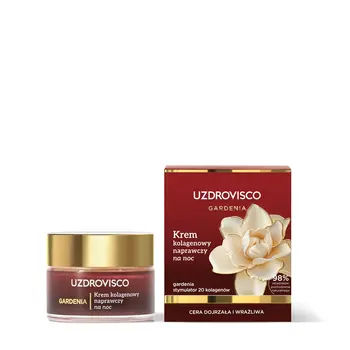 Uzdrovisco Gardenia, Krem kolagenowy naprawczy na noc, 50 ml
