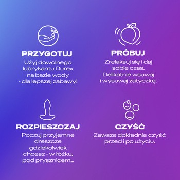 Durex Play Vibrating Butt, wibrująca zatyczka analna, 1 szt.