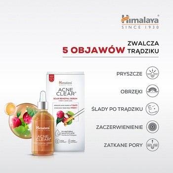 Himalaya Acne Clear+, serum na blizny potrądzikowe, 30 ml