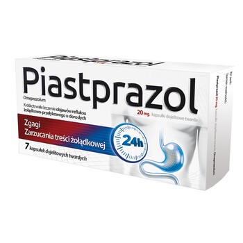 Piastprazol, 20 mg, kapsułki dojelitowe twarde, 7 szt
