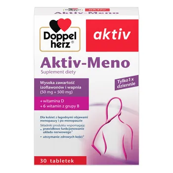 Izoflawony sojowe 50 mg + Wapń 500 mg + Witaminy B 30 tabletek [Doppelherz]