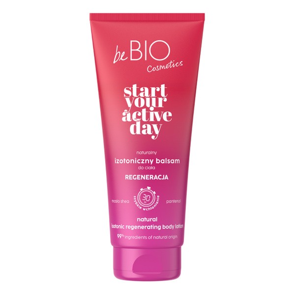 beBIO BeBio Start Your Active Day, balsam izotoniczny do ciała regeneracja, 200 ml