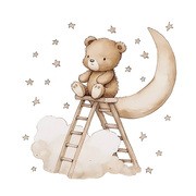 Sipo, Naklejki na ścianę dla dzieci, Miś na drabinie, 1 szt. https://azcdn.doz.pl/image/d/product/ddcc2493-scale-180x180.jpg