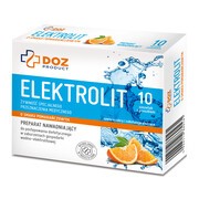alt DOZ PRODUCT Elektrolit o smaku pomarańczowym, proszek, 4,25 g x 10 saszetek