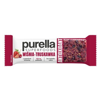Purella Superfoods, baton antioxidant wiśnia-truskawka, 40 g