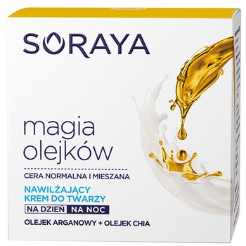 Soraya Magia Olejków, nawilżający krem do cery normalnej i mieszanej na dzień i na noc, 50 ml