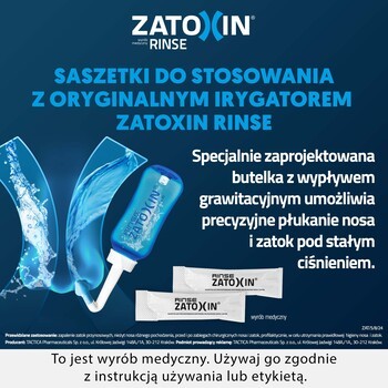 Zatoxin Rinse Zestaw do płukania nosa i zatok, uzupełnienie, proszek, 30 saszetek