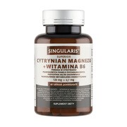 Singularis Cytrynian Magnezu + Witamina B6, tabletki powlekane, 60 szt.