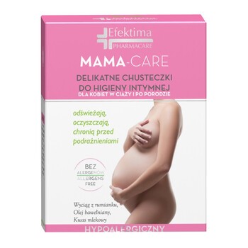 Efektima Pharmacare Mama-Care, delikatne chusteczki do higieny intymnej w ciąży, 8 szt.