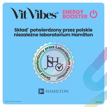 Vit Vibes Energy Booster, żelki, smak truskawkowy, 60 szt.