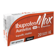 Ibuprofen Max Aurovitas, 400 mg, kapsułki miękkie, 20 szt.