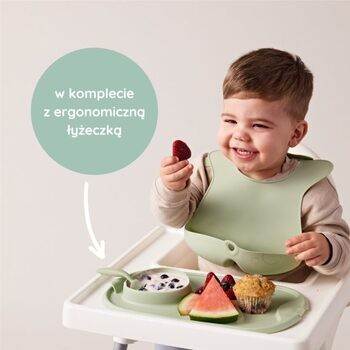 B.BOX, roll + go, zwijana mata BLW do nauki samodzielnego jedzenia dla dzieci, błękit