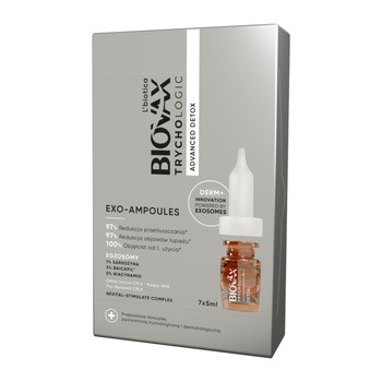 L'biotica Biovax Trychologic Advanced Detox, kuracja detoksykująca do włosów, 7 x 5 ml