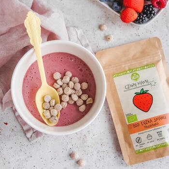 Helpa, Bio Łyżka Smaku Truskawka, proszek z liofilizowanych truskawek, 40 g