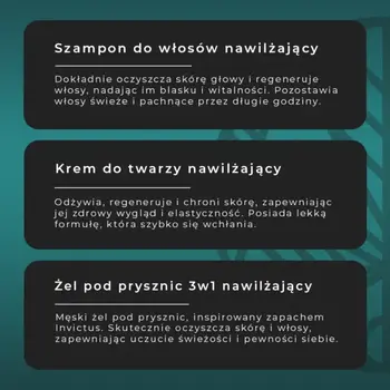 Zestaw Sylveco Duetus For Men, żel pod prysznic 3w1, 300 ml + szampon do włosów, 300 ml + krem do twarzy, 50 ml