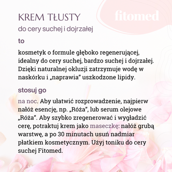 Fitomed, tradycyjny krem tłusty do cery suchej i dojrzałej na noc, 55 g