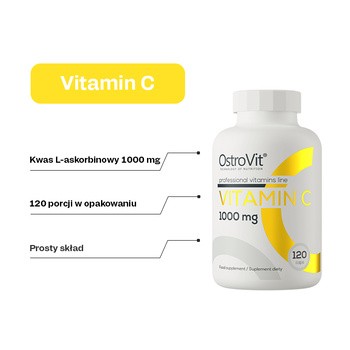 OstroVit Vitamin C 1000, kapsułki, 120 szt.